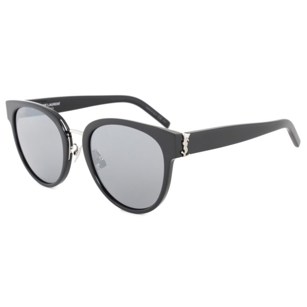 Saint Laurent Silver Round Ladies Sunglasses SL M38/K-001 55